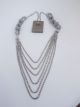 Wallis Multi Layered Silver Tone Chunky Necklace