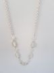 Allusions Silver Plated White Jewel Beads Necklace