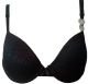 PRIMARK NEW IMPROVED FIT T-SHIRT BRA BLACK WITH GLITTER 34 A