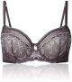 Marks & Spencer Autograph Beautiful Embroidery Non-Padded Grey Balcony Bra 32A
